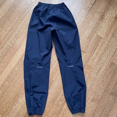 Jack Wolfskin Kids  US 11-12 Outdoor Waterproof Rain Pants Navy Texapore FLAW 