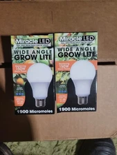 MiracleLED 604594 Multi-Plant Full Spectrum Grow Light Bulb, two Pack, Whi...