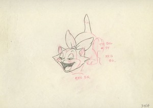 FIGARO CAT COLORFUL PRODUCTION DISNEY CEL DRAWING FEATURE FILM PINOCCHIO 1940