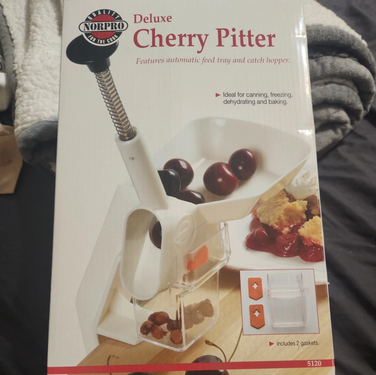 Norpro #5120 Deluxe Cherry Pitter with Clamp Canning Baking Freezing Dehydrating