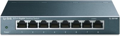 TP-Link TL-SG108 8-Port Gigabit Netzwerk Switch (Plug-and-Play, 8* RJ-45 LAN Por