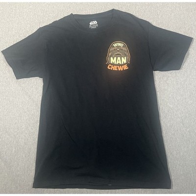 Star Wars Chewbacca Wing Man T Shirt Men's Small Black Hans Solo