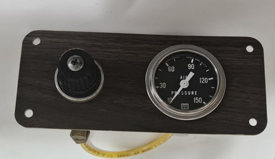 #ad Vintage Kenworth Wood Grain Air Pressure Gauge Panel 0–150 PSI $89.00
