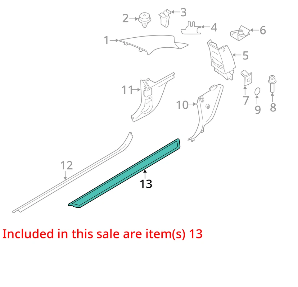 Tapicería de placa de umbral de puerta izquierda derecha BMW M2 F87 M-Sport 51478055499 2016-2021 OEM Foto 3 de 4