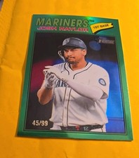 2026 Topps Heritage - Josh Naylor #129 - Green Chrome Refractor  /99 Mariners