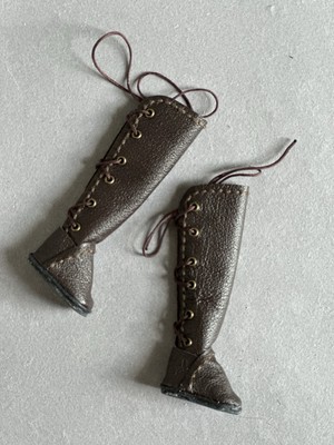 Brauen Puppenstiefel mit Schnürsenkeln für Blythe Neu Handwerk Puppenschuhe