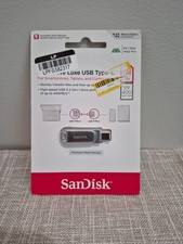 SanDisk Ultra Dual Drive Luxe 128GB USB-C/USB-A Flash Drive 400MB/s Silver