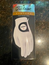 Brand New Titleist Players Cabretta Leather RIGHT Hand Glove - White - Large