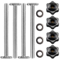 12 StüCk T-Schiene Gleitmuttern M8 Nutensteine T-Nut (12 Pieces), Schwarz