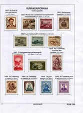ROMANIA; 1953-54 early Pictorial issues fine used range of SETS on Album page