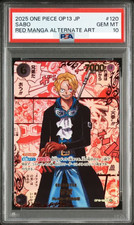 PSA 10 Sabo Red OP13-120 Manga Alt Art Carrying on His Will One Piece Card Japan