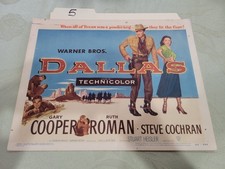 CARTE LOBBY FILM 1950 Dallas Texas Gary Cooper Ruth Roman Massey Barbara Payton