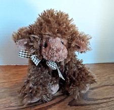 Russ Berrie Lambert Lamb Sheep Plush Brown Curly Fur 6  Stuffed Animal Toy