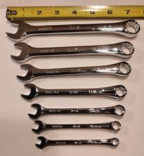 Sk 7pc. Sae Usa Polished Combination Wrench Set14 Thru 586 12 Pt.nice Sk 7pc. Sae Usa Polished Combination Wrench Set14 Thru 586 12 Pt.nice
