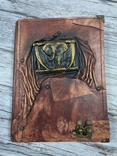 Handmade Genuine Leather Journal Notebook - 3D Embossed Vintage Diary  Sketchbo