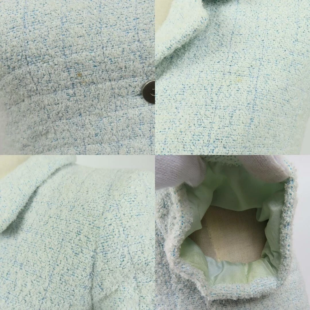 Giacca Chanel Buleather Cioccolato Tavoletta Punto Manica Corta 36 Capispalla Cotone Po