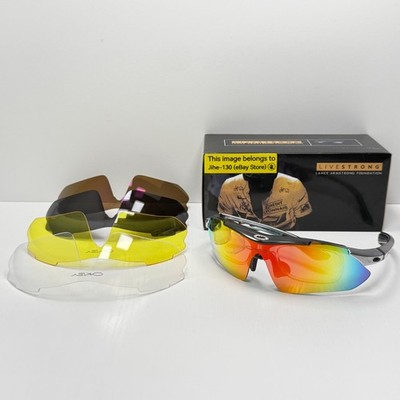 Oakley 0089 Sport Sunglasses Black Silver Frame 5 Interchangeable Lenses UV