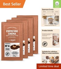 Medium Roast Ground Coffee Espresso Crema 1kg Total 4 Packs Rainforest Certified 7.49 per kilo