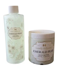 New Sealed Wendy Bellissimo Emerald Pear Body Wash & Body Butter Set Of 2