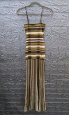 New Faithfull The Brand Essenia Knit Dress Espresso Pine Stripe Size 2 (XS)