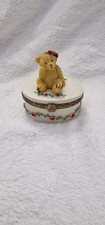 Keepsake Ceramic Teddy Bear Trinket Box