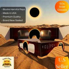 NEW Premium Quality Solar Eclipse Safety Glasses 50x 