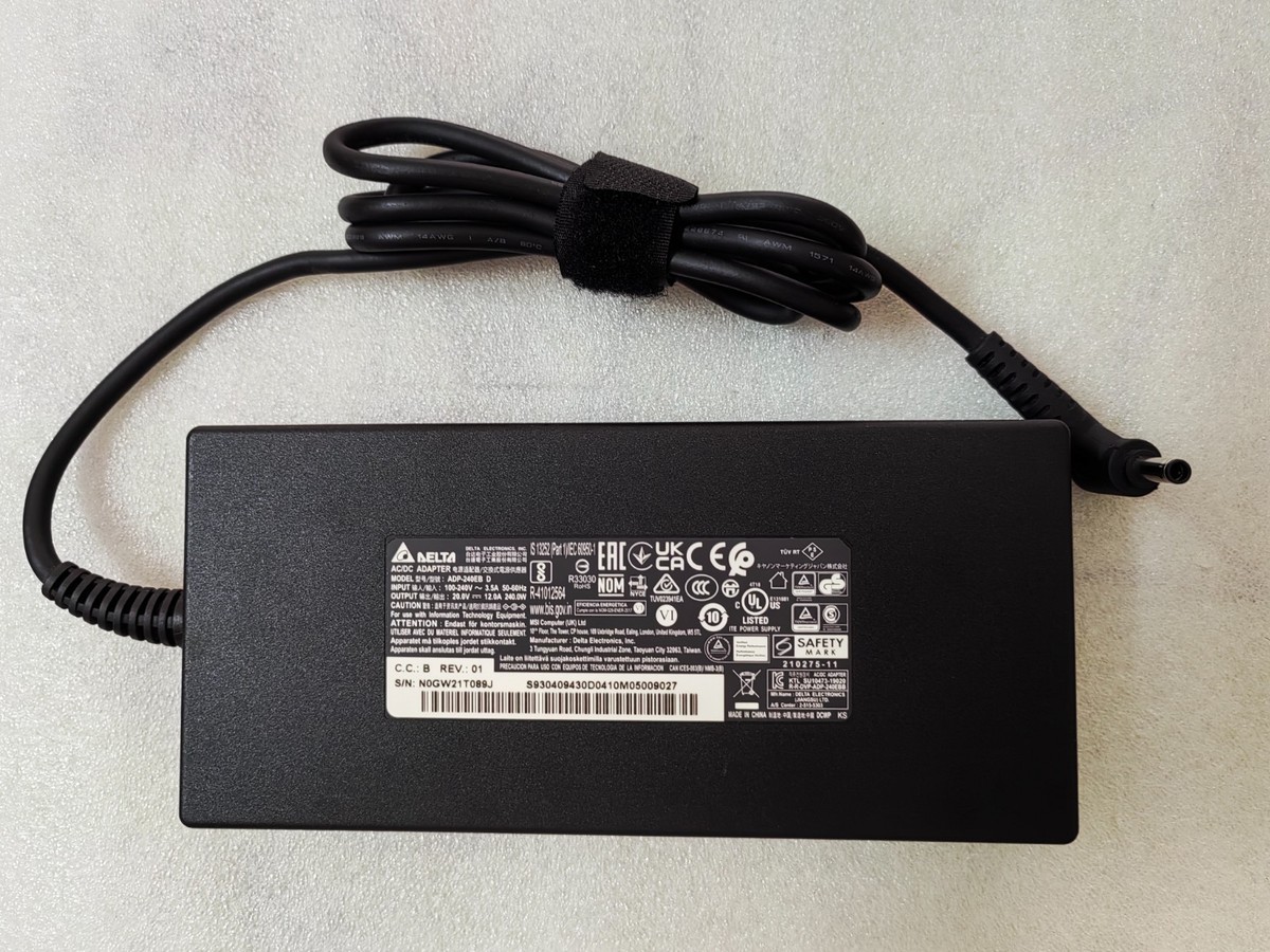Genuine 20V 12A ADP-240EB D For MSI Crosshair 15 B12UGZ-294UK 4.5