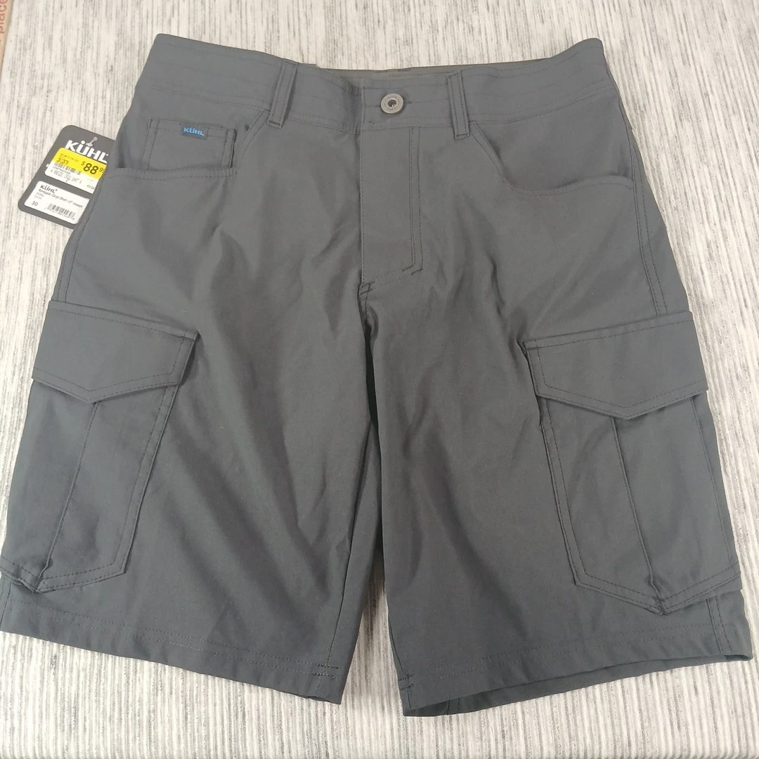 Kuhl Renegade Shorts Men’s 30" Koal Black Cargo 10" Inseam Hiking Outdoors