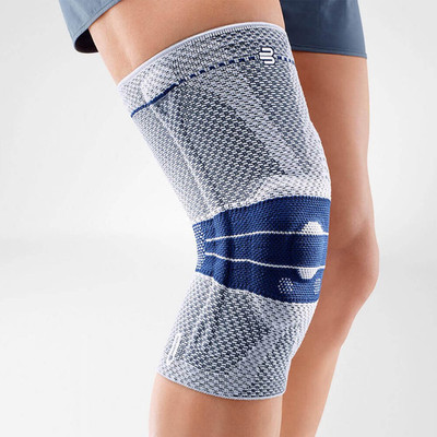 Bauerfeind Knieorthese Genutrain A3 Titan linke Knieorthese für Gonarthrose Blau