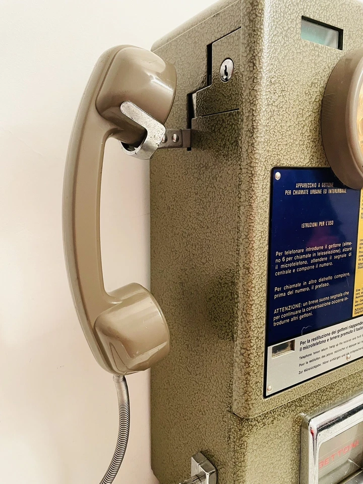 🟠 TELEFONO PUBBLICO A GETTONI SIP URMET ANNI 70 VINTAGE CORRIERE GRATIS  🚚 - Immagine 4 di 4