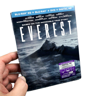 Everest 3D Blu-Ray DVD Digital New Sealed Rare Slipcover Action Adventure Movie