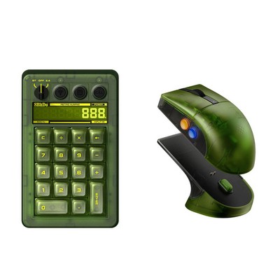 8BitDo Retro 18 Green Mouse & Mechanical Numpad 2.4G Type-C Wired -Xbox Edition