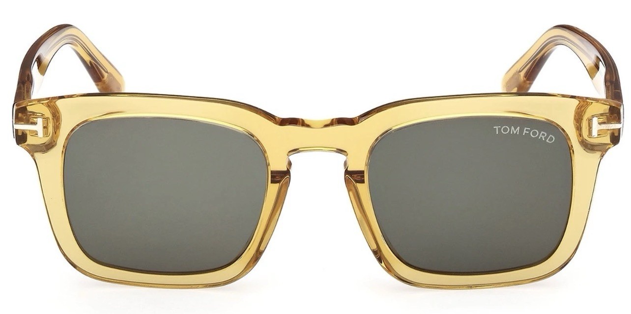 Tom Ford Men's Dax 50 mm Light Crystal Yellow Sunglasses FT0751-39N-50 NWT RARE! image 2