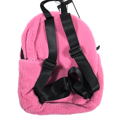 Barbie Lexi Small Pink Faux Sherpa‎ Backpack Barbie Plush backpack NWT retails at 55 Lexi Backpack  main image 3