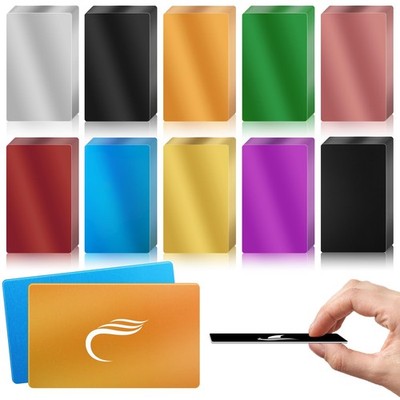 100 Pcs Metal Engraving Blanks Colorful Aluminum Sheet Laser Engraving Busine...