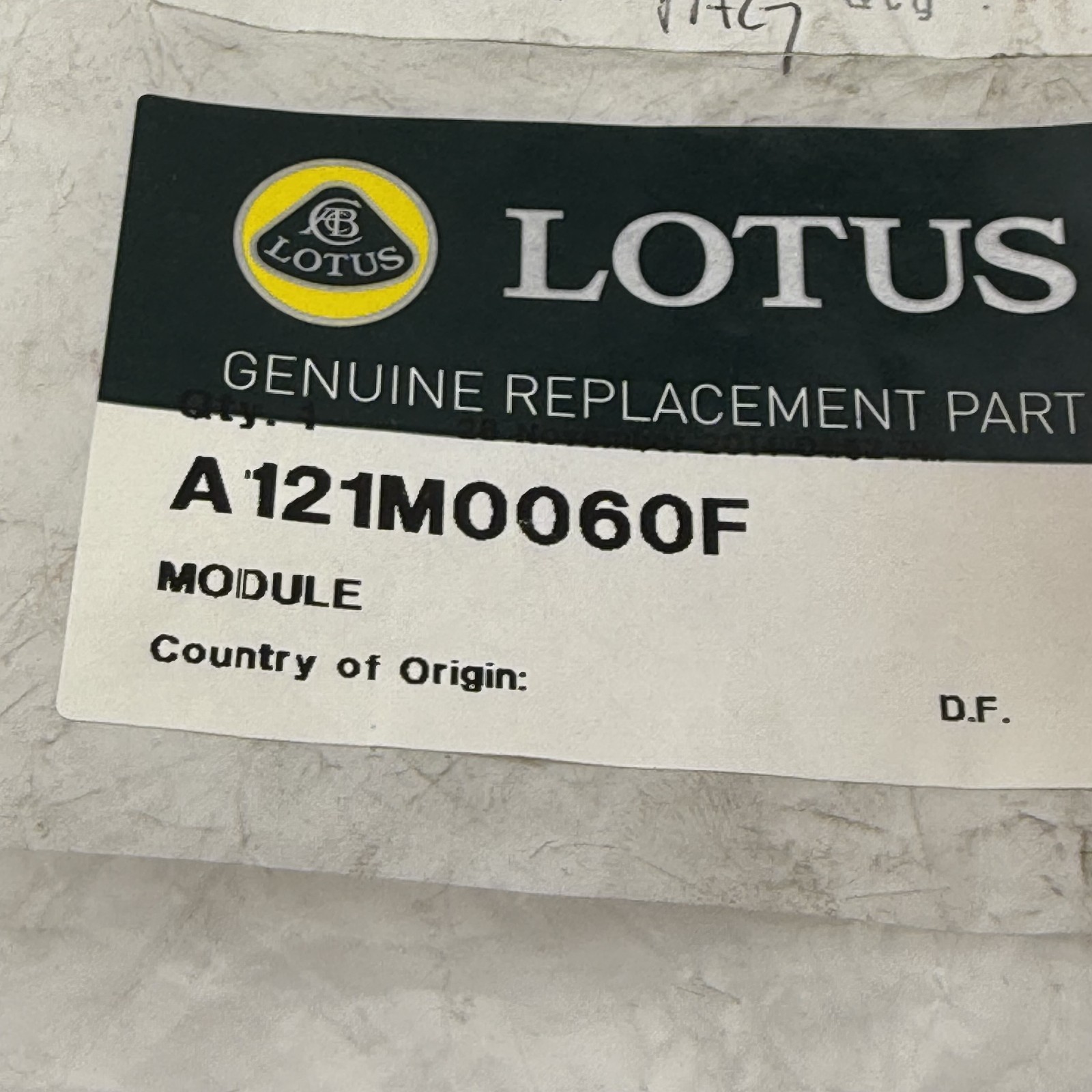 Genuine OEM Lotus Elise Exige Flasher Module A121M0060F SAE 2011MY