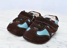 Smaller See Kai Run Baby Infant Leather Rubber Brown Shoes Sneakers 6-9 months