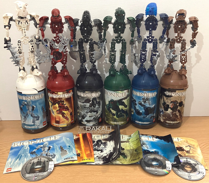 LEGO Bionicle: Toa Metru - Set of 6 - Complete w/ Canisters & Instructions!