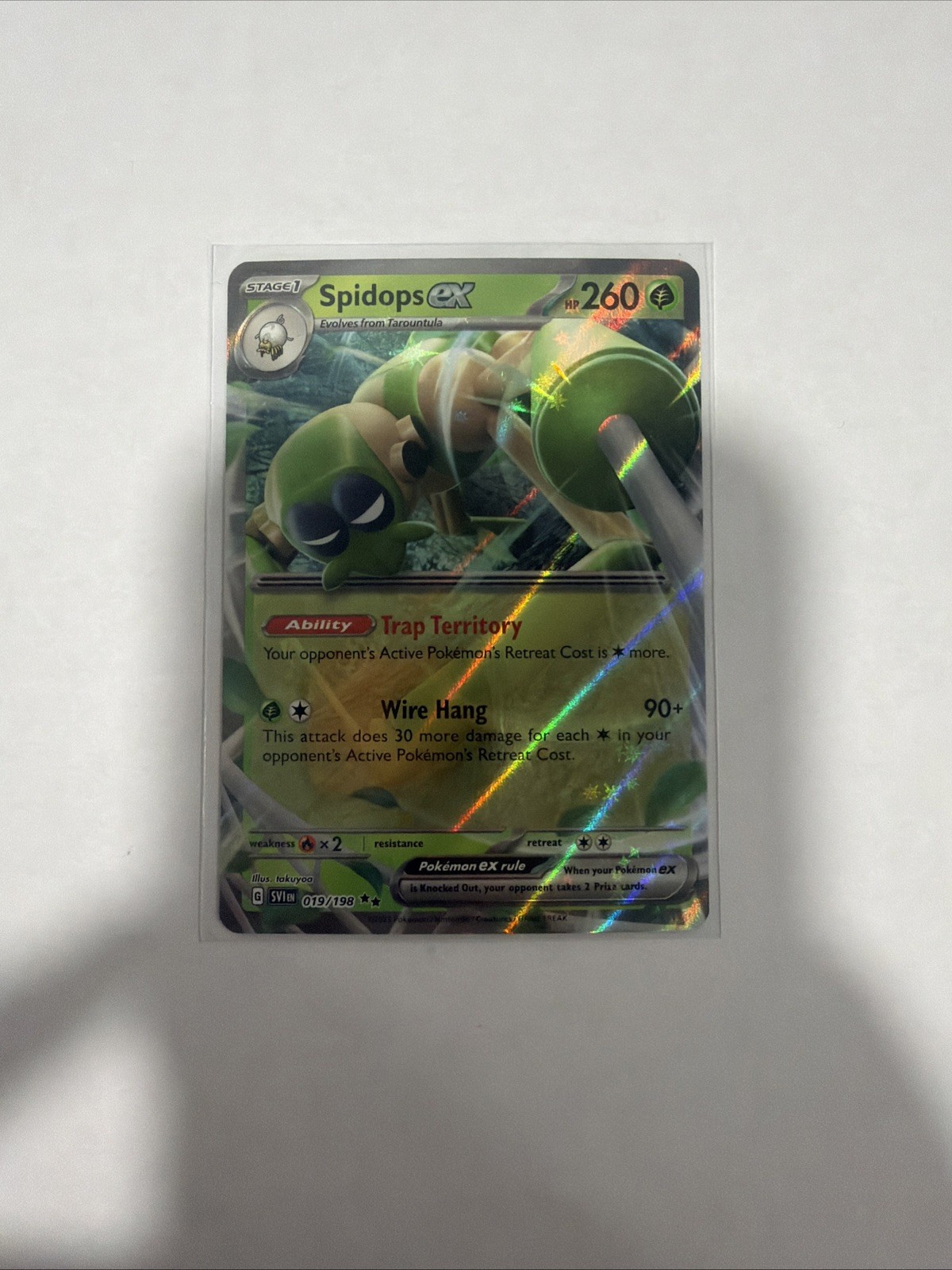 Pokemon Scarlet & Violet Base Spidops ex Double Rare 019/198 NM/M