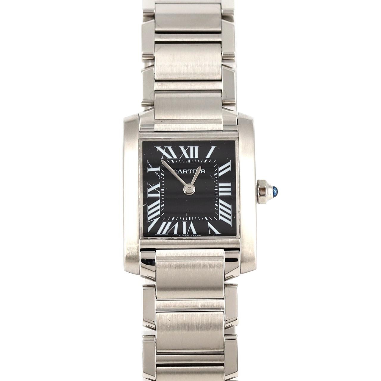 Cartier Tank Francaise SM W51026Q3 Stainless Steel Quartz Watch Ref 2700040051069