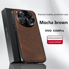 For vivo X300 Pro, Luxury Shockproof Retro Leather Soft TPU Case Cover