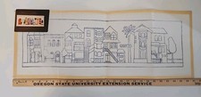 Line-Drawn Needlepoint Canvas STREET SCENA 18 Mesh Mono 27"x10"