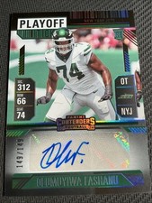 2024 Panini Contenders Olumuyiwa Fashanu Playoff Ticket Auto Silver 149/149 Jets