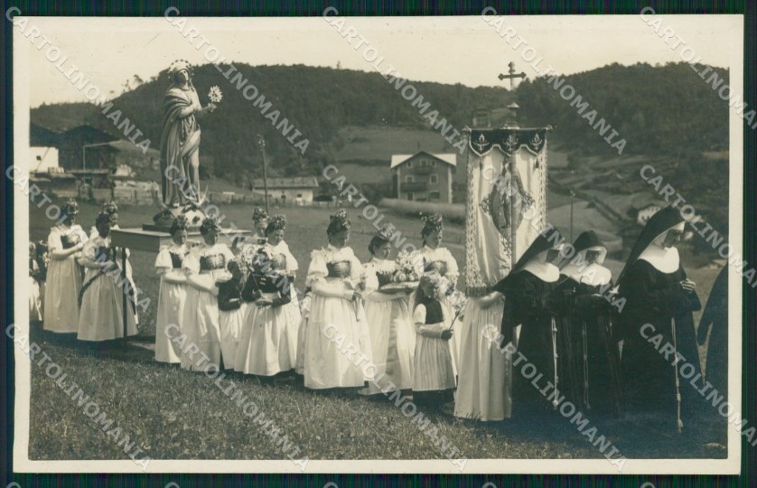 Bolzano Castelrotto Costumi Processione Foto cartolina QZ8155