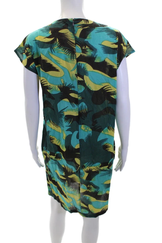 Женское мини-платье Roberta Freymann с круглым вырезом без рукавов абстрактный принт размер S - Изображение 3 из 4