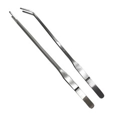 Aquarium Fish Tank Stainless Curve Straight Long Tongs Plant Tweezer