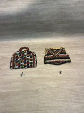 1930s Wood Beaded HandBag Made n Czechoslovakia Multicolor FOR RESTORATION CRAFT