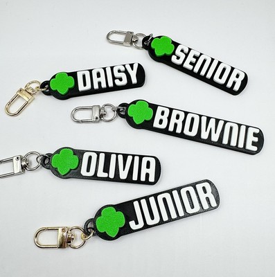 Girl Scouts Keychains Personalized Keychains For Girl Scouts 3D Printed