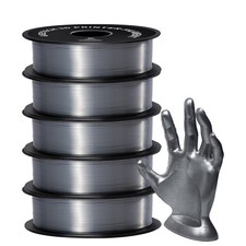 5kg Geeetech 3D Drucker Filament Silk PLA 1.75mm 1kg/rolle Glänzend Seide Silber