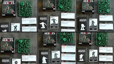 Warhammer 40k - Dark Angels - 6 Primaris Space Marine Heroes +  Kill Team Cards